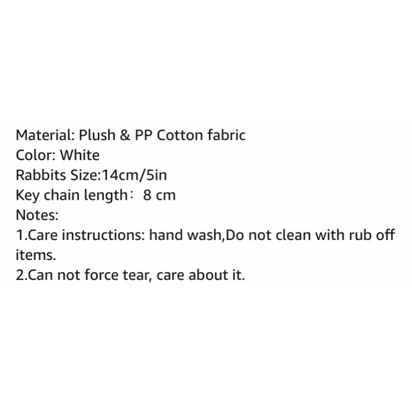 🎀🍭NEW🍭stuffed Bunny key s/phone accessories/backpack chain/handbag chain - Picture 11 of 16